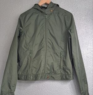 Hurley Olive Green Hooded Windbreaker   Size L